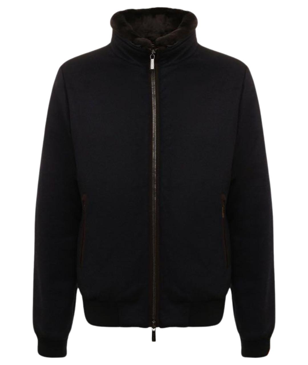 MOORER Черная шерстяная куртка, фото 1