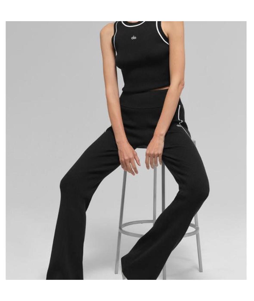 ALO YOGA Синие вискозные спортивные брюки и шорты, фото 3