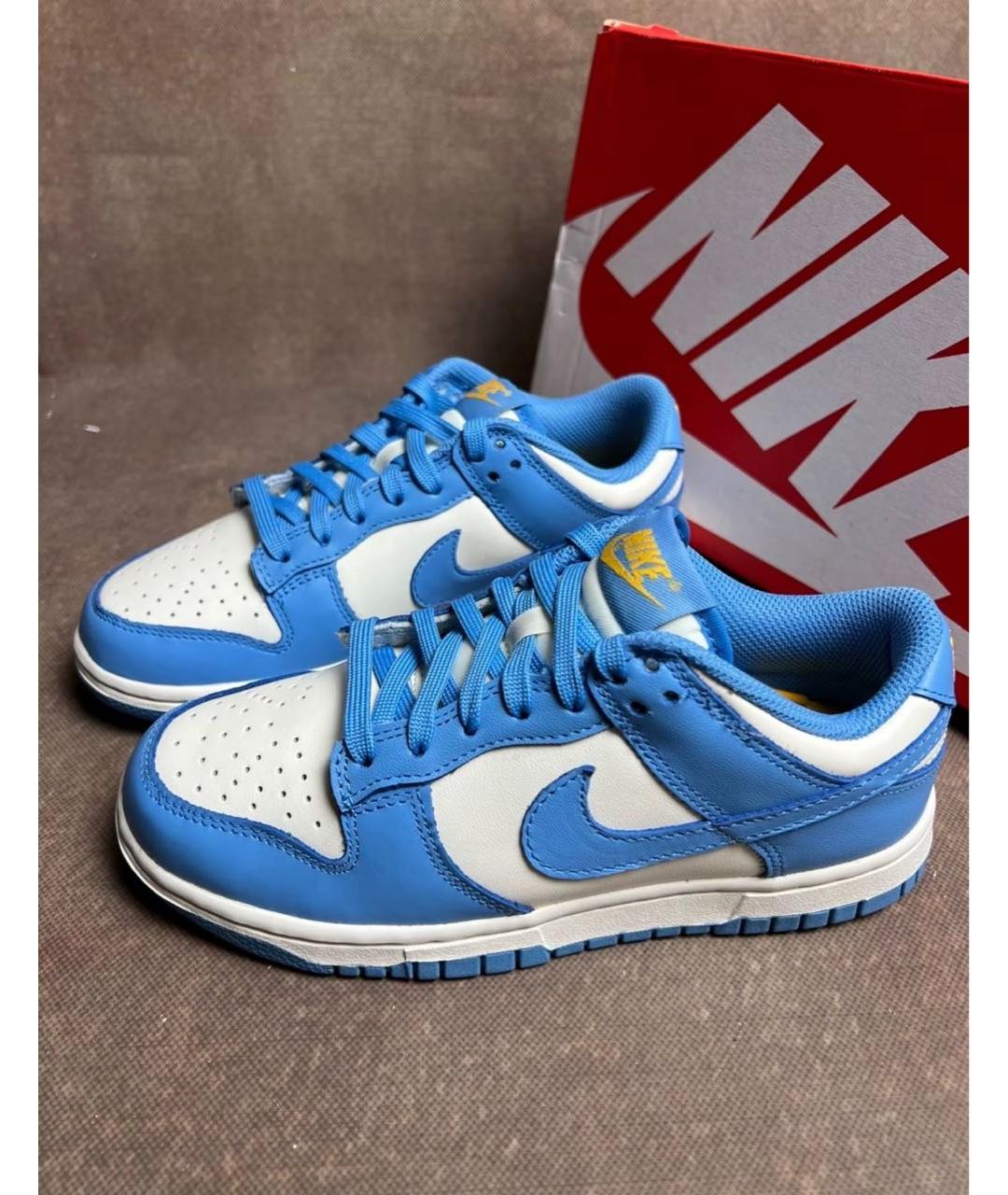 NIKE Голубые кожаные кроссовки, фото 2