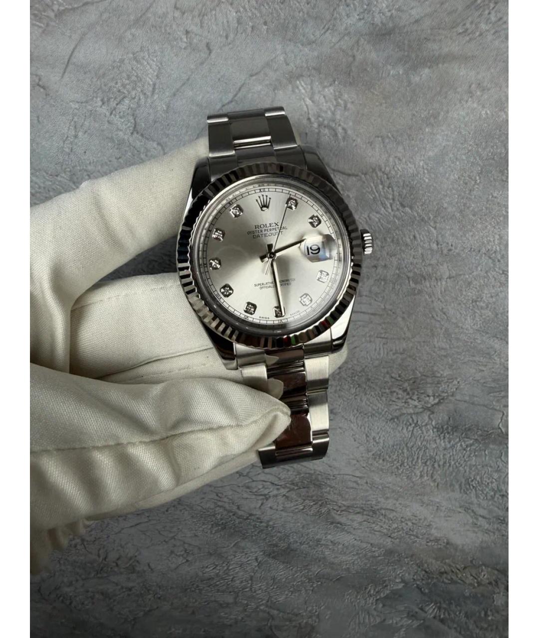 ROLEX Серебряные часы из белого золота, фото 3