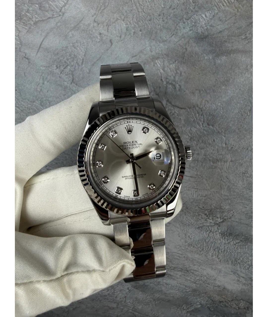 ROLEX Серебряные часы из белого золота, фото 2