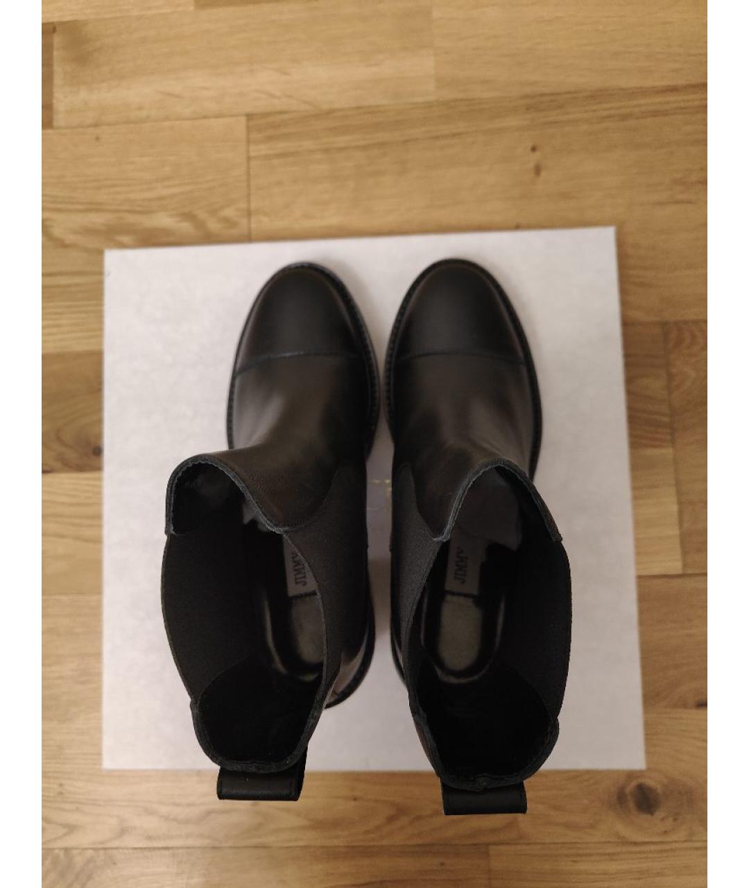 JIMMY CHOO Черные кожаные полусапоги, фото 3
