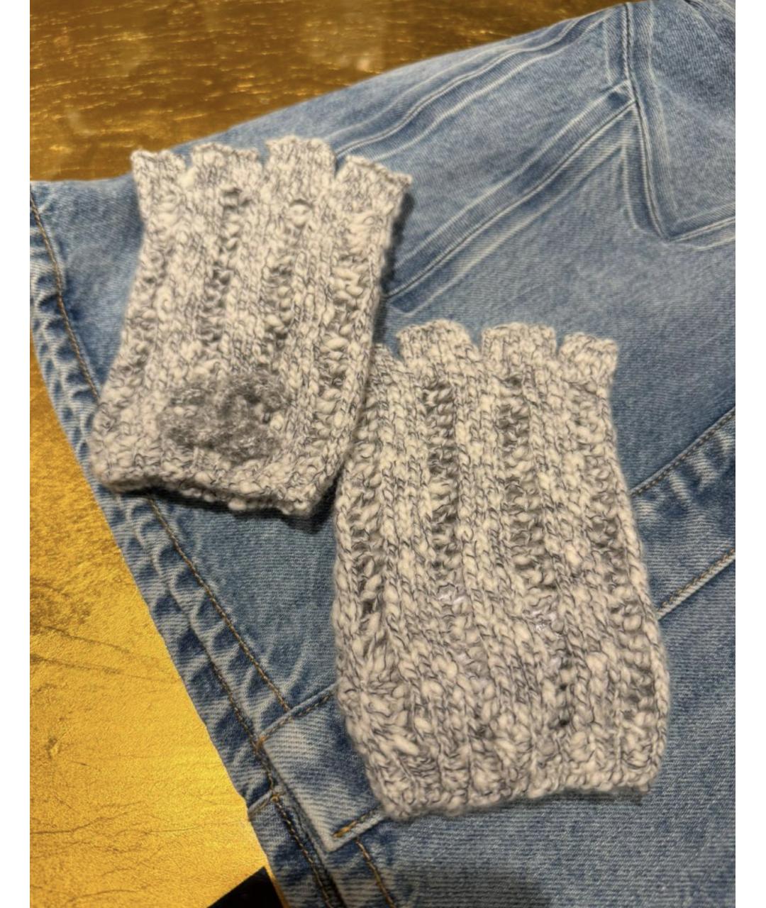 CHANEL Белые шерстяные перчатки, фото 2