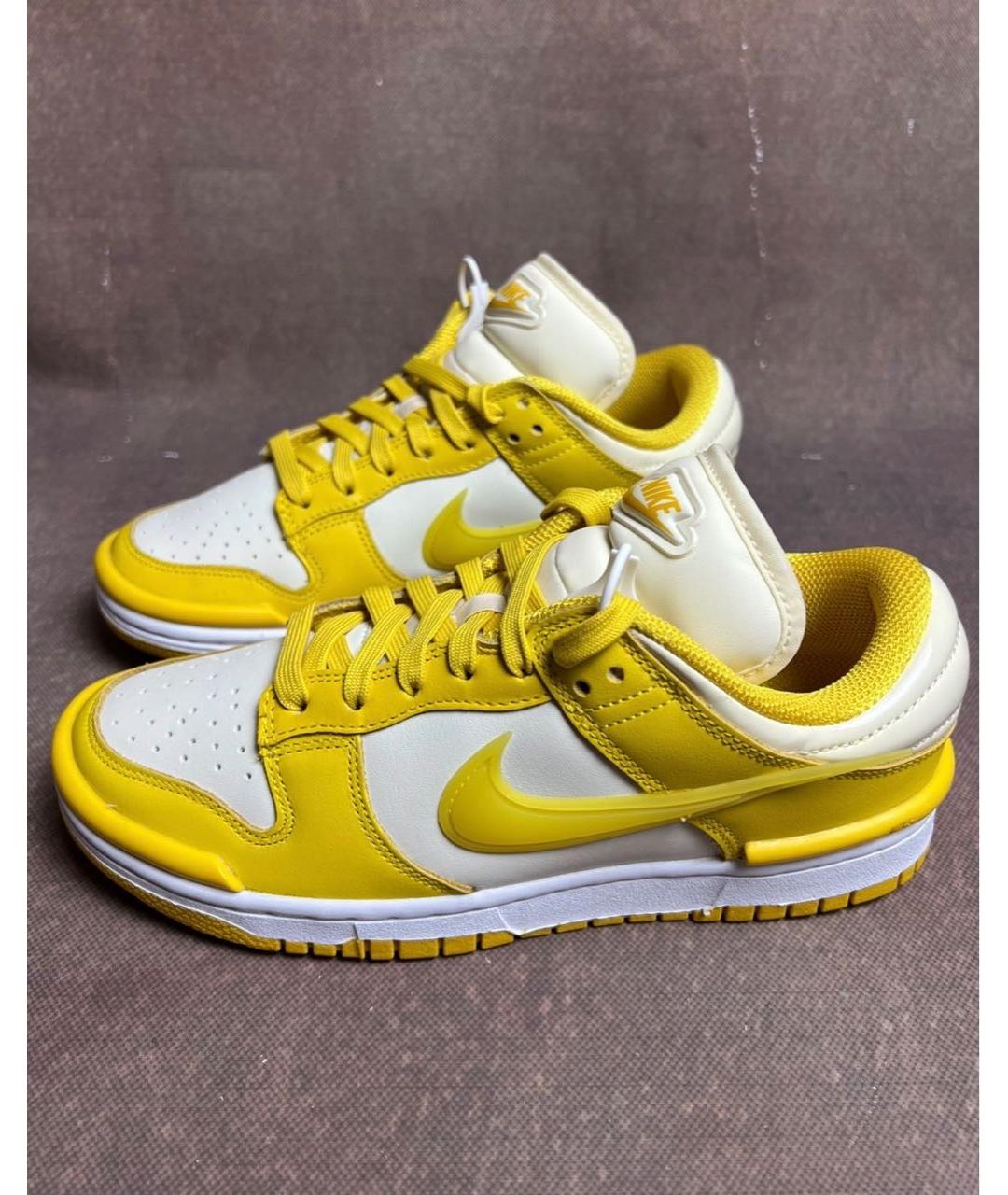 NIKE Желтые кожаные кроссовки, фото 2