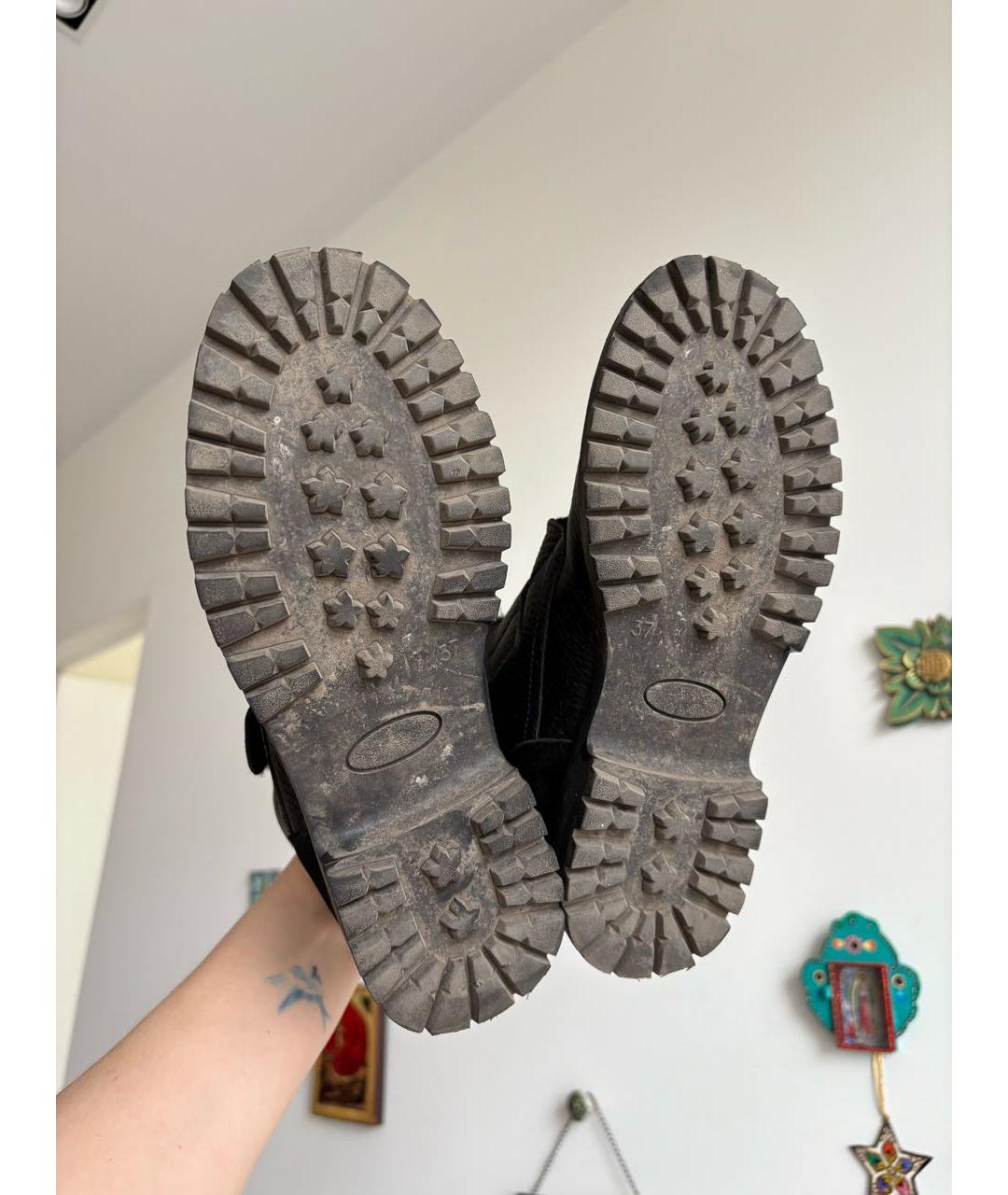 DOLCE&GABBANA Черные кожаные ботинки, фото 5