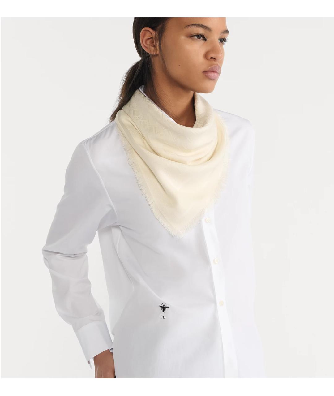 CHRISTIAN DIOR Белый платок, фото 2