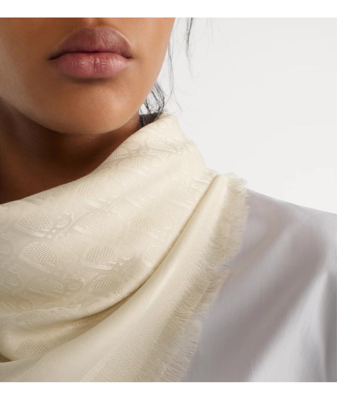 CHRISTIAN DIOR Белый платок, фото 3