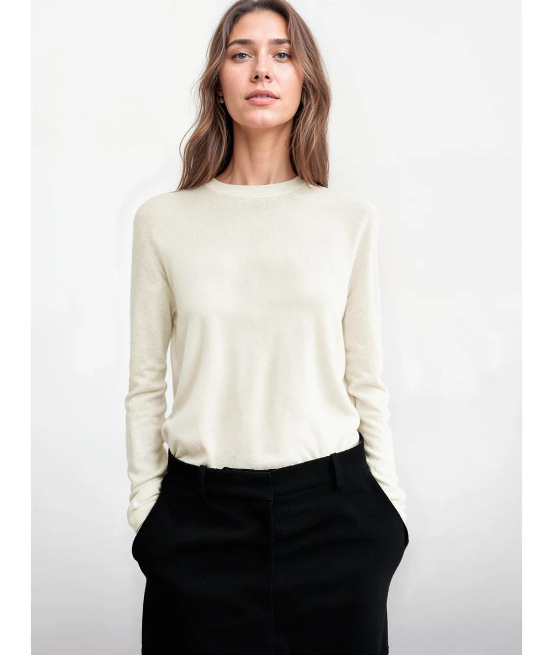 TOTEME Белый шерстяной джемпер / свитер, фото 2