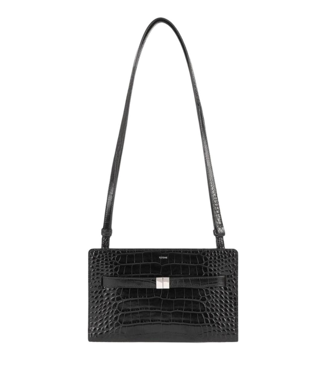TOTEME Черная кожаная сумка через плечо, фото 1