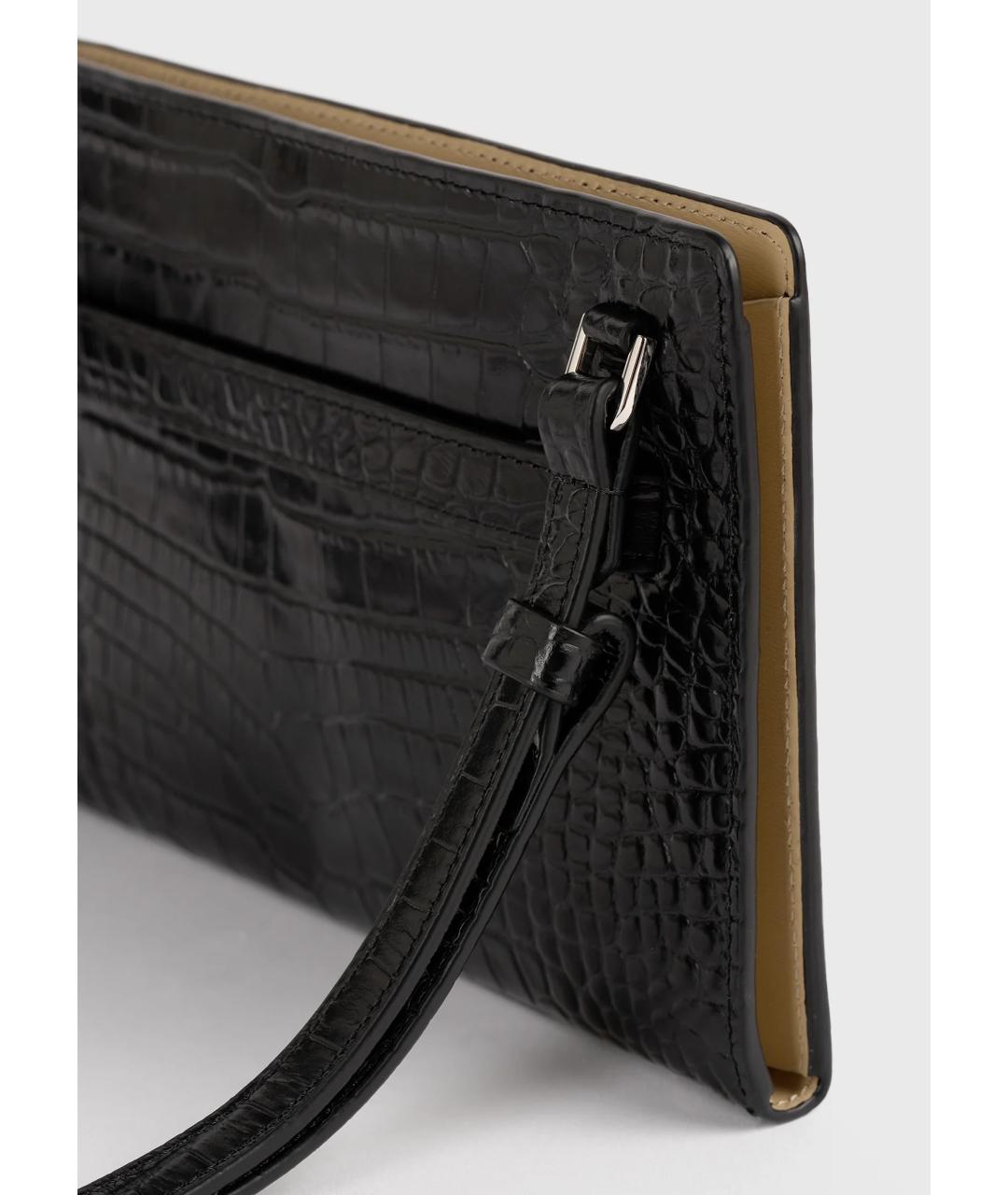 TOTEME Черная кожаная сумка через плечо, фото 6