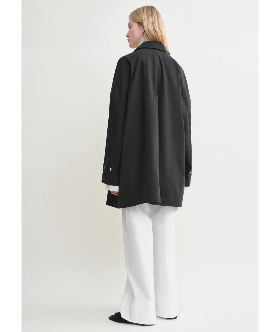 TOTEME Черный хлопковый тренч/плащ, фото 4