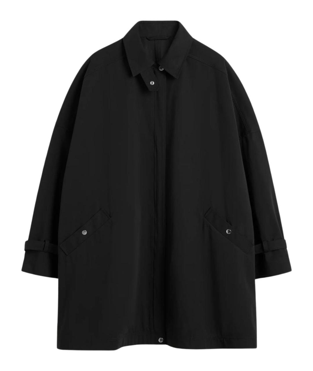TOTEME Черный хлопковый тренч/плащ, фото 1