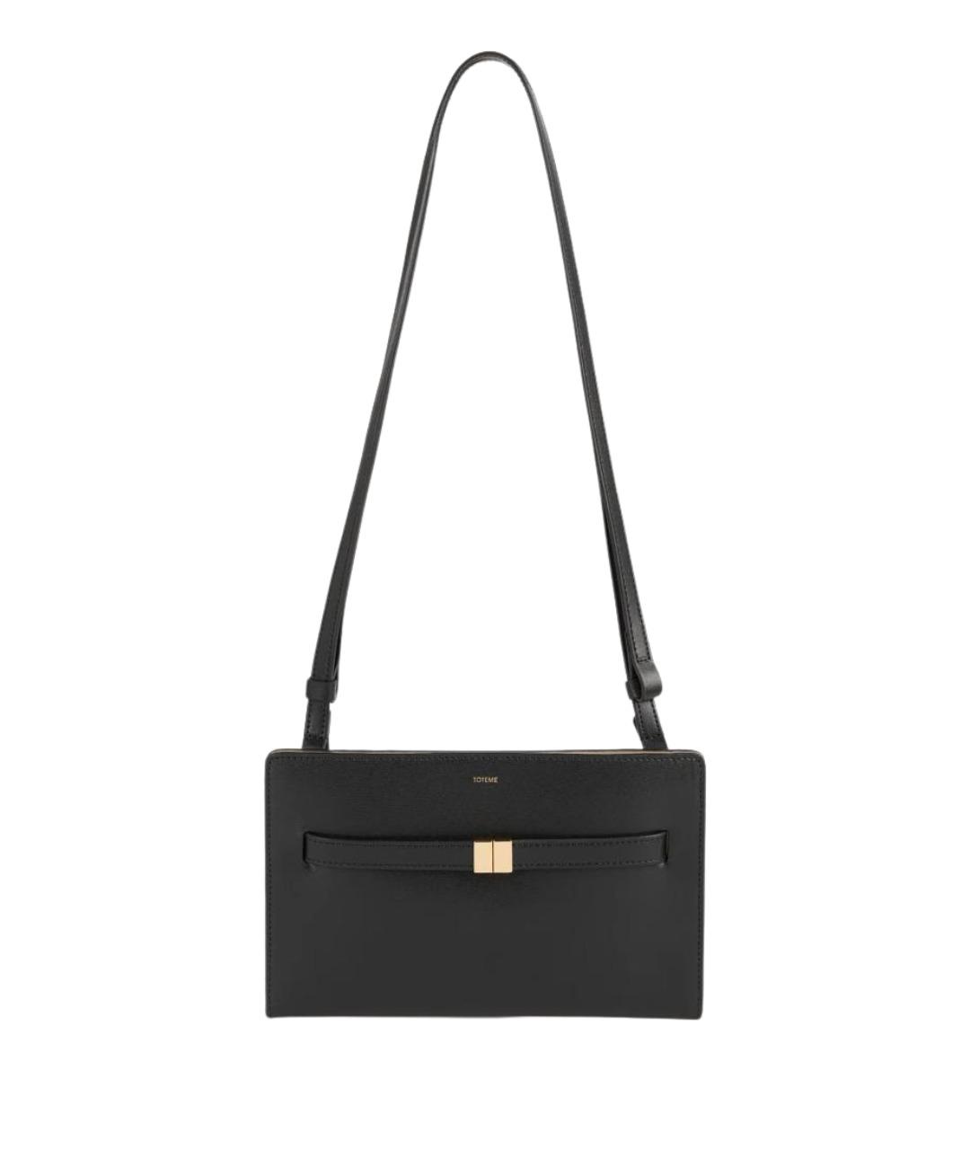 TOTEME Черная кожаная сумка через плечо, фото 1