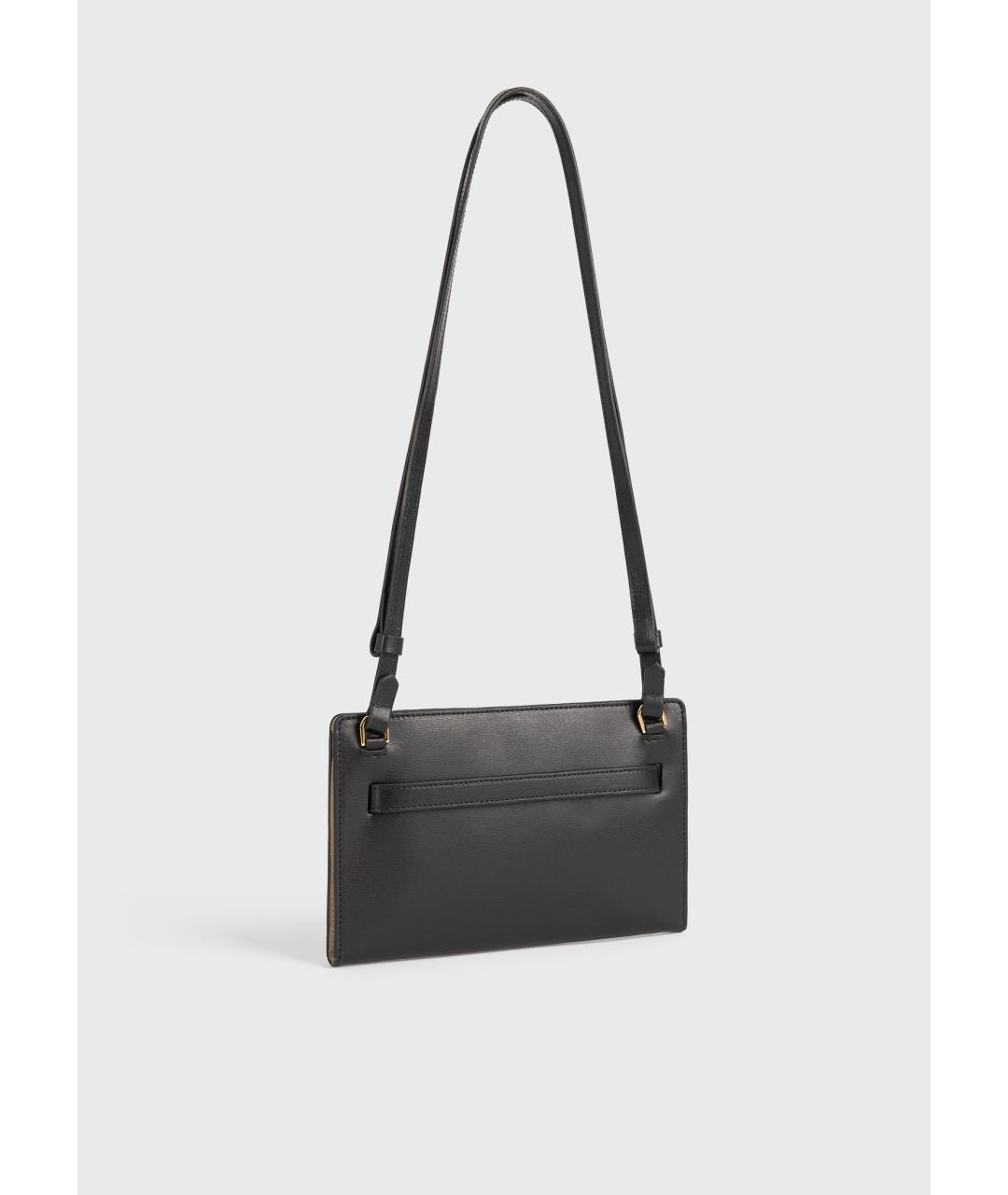 TOTEME Черная кожаная сумка через плечо, фото 4
