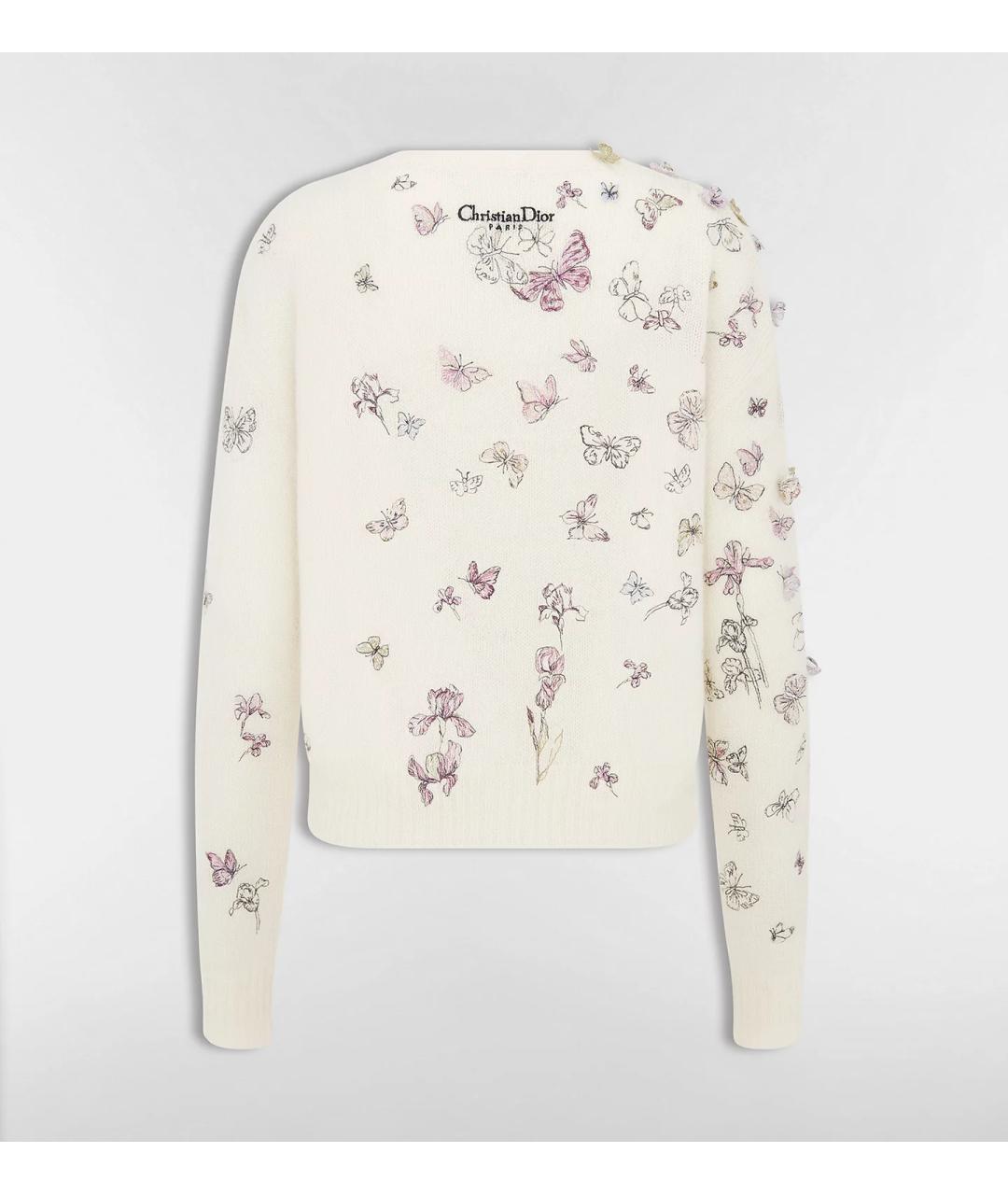 CHRISTIAN DIOR Белый шерстяной джемпер / свитер, фото 6