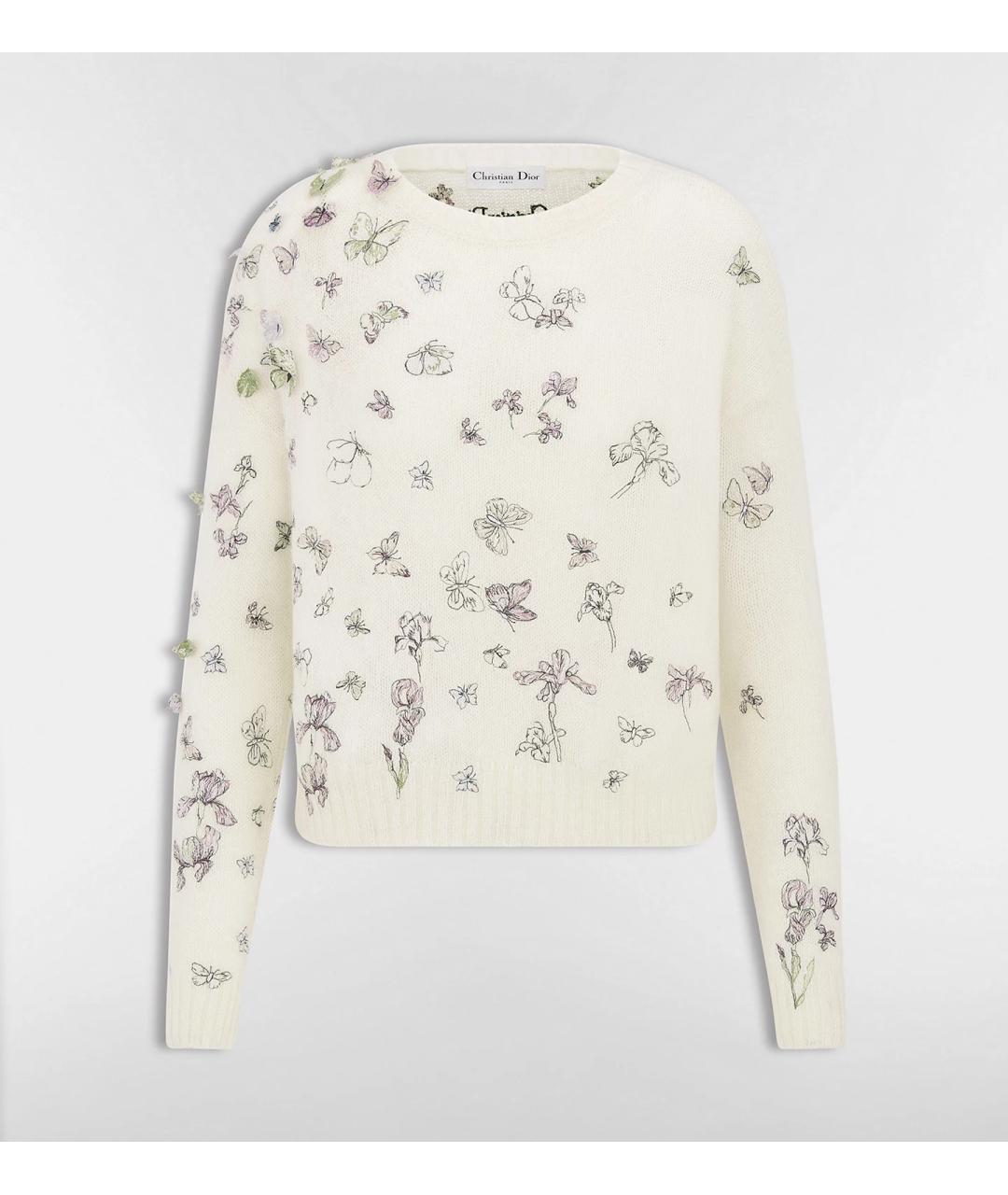 CHRISTIAN DIOR Белый шерстяной джемпер / свитер, фото 7