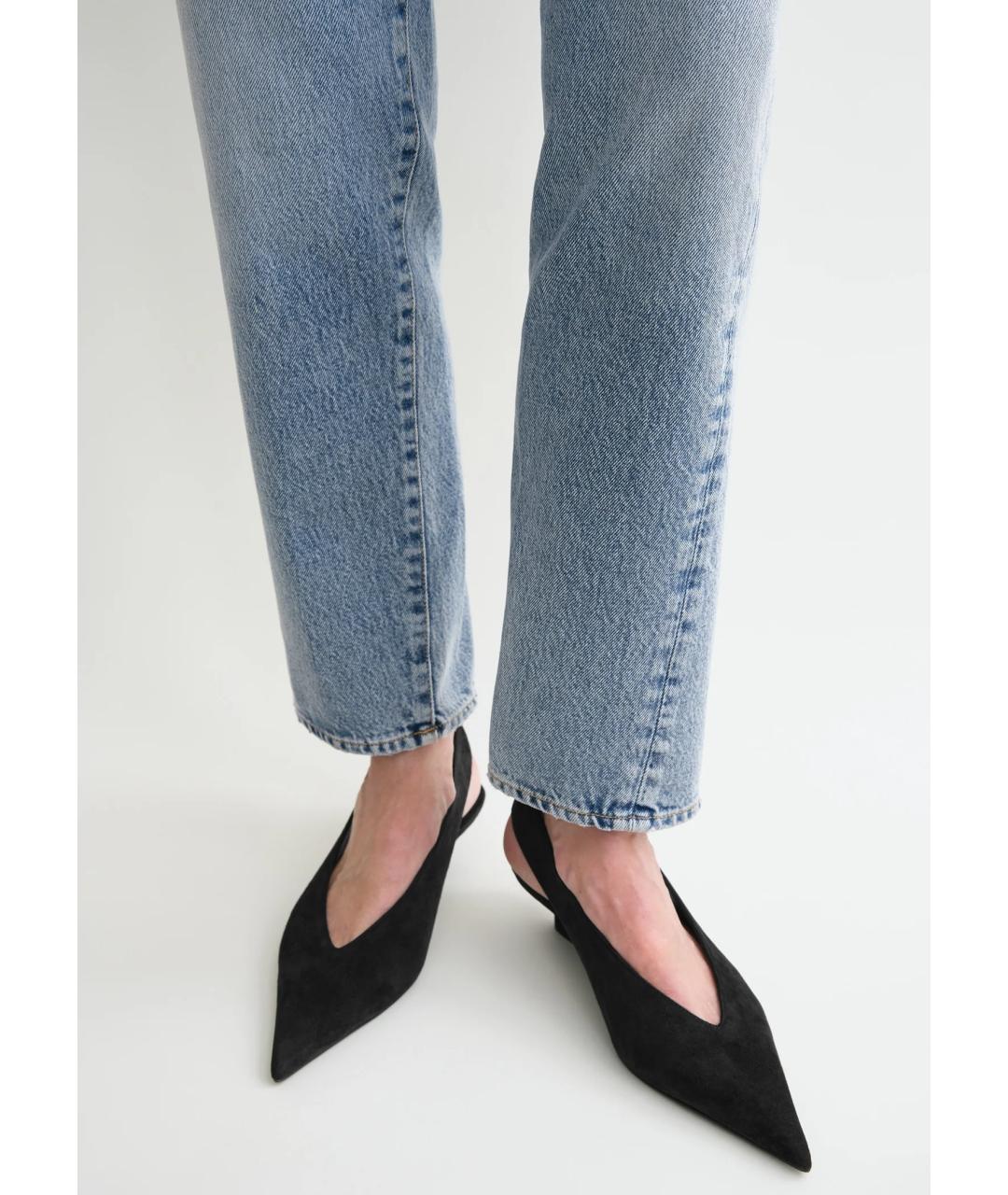 TOTEME Голубые хлопковые прямые джинсы, фото 6