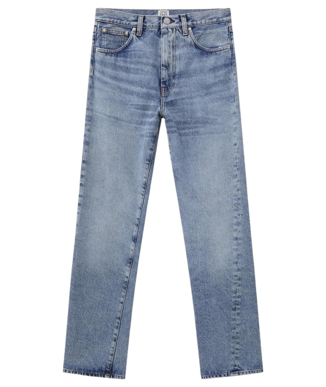 TOTEME Голубые хлопковые прямые джинсы, фото 1