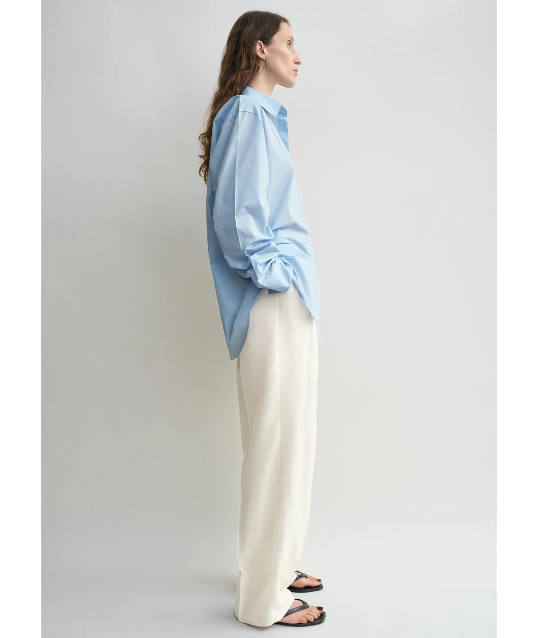 TOTEME Голубая хлопковая рубашка, фото 3