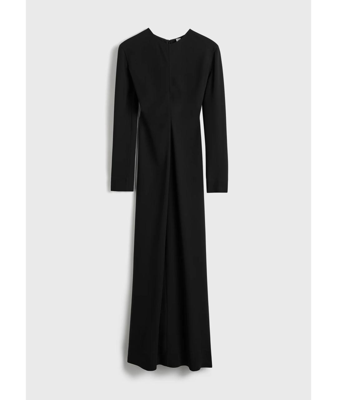 TOTEME Черное вискозное повседневное платье, фото 6