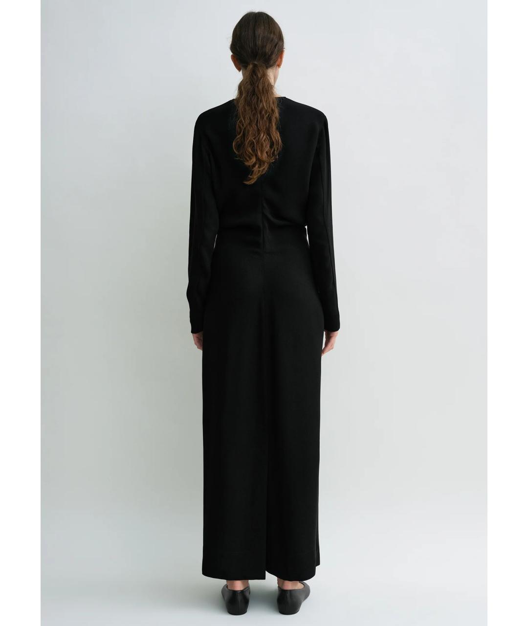 TOTEME Черное вискозное повседневное платье, фото 4