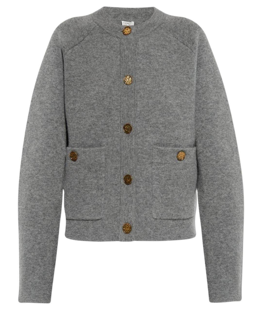 TOTEME Серый шерстяной кардиган, фото 1