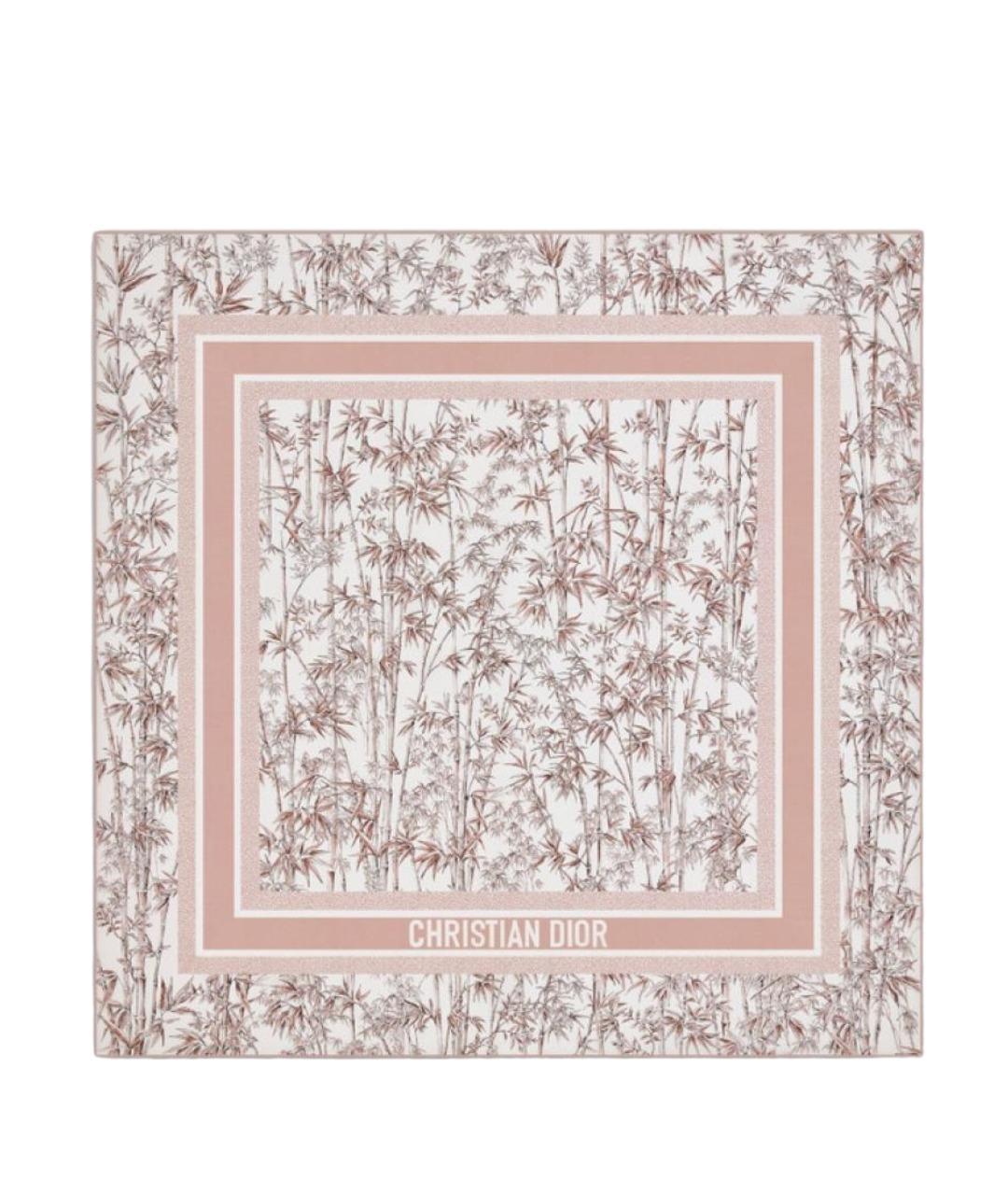 CHRISTIAN DIOR Розовый шелковый платок, фото 1