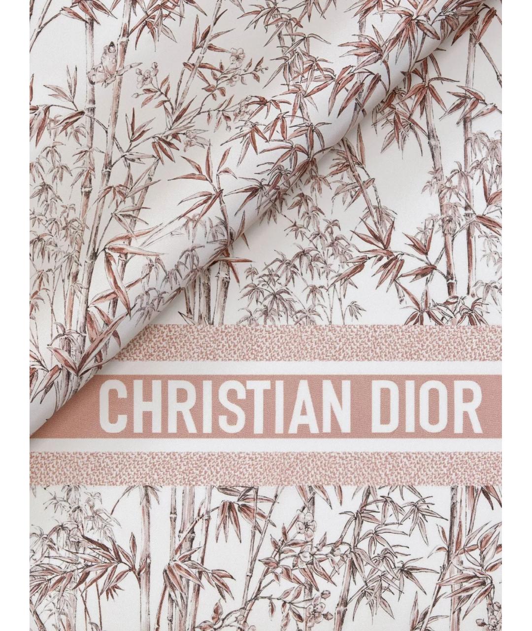 CHRISTIAN DIOR Розовый шелковый платок, фото 4