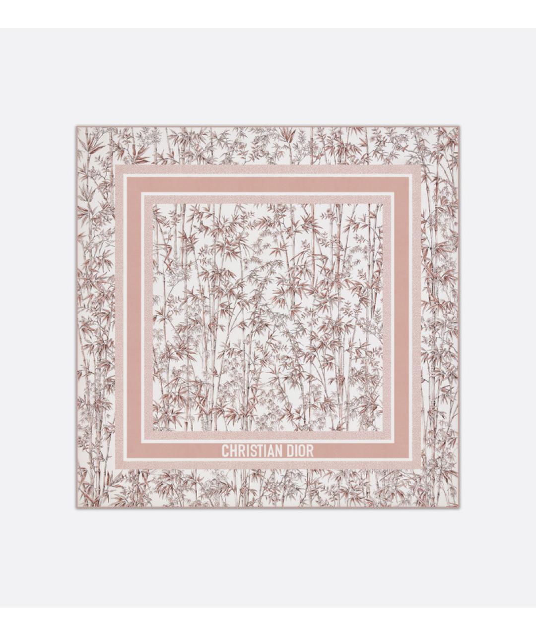 CHRISTIAN DIOR Розовый шелковый платок, фото 5