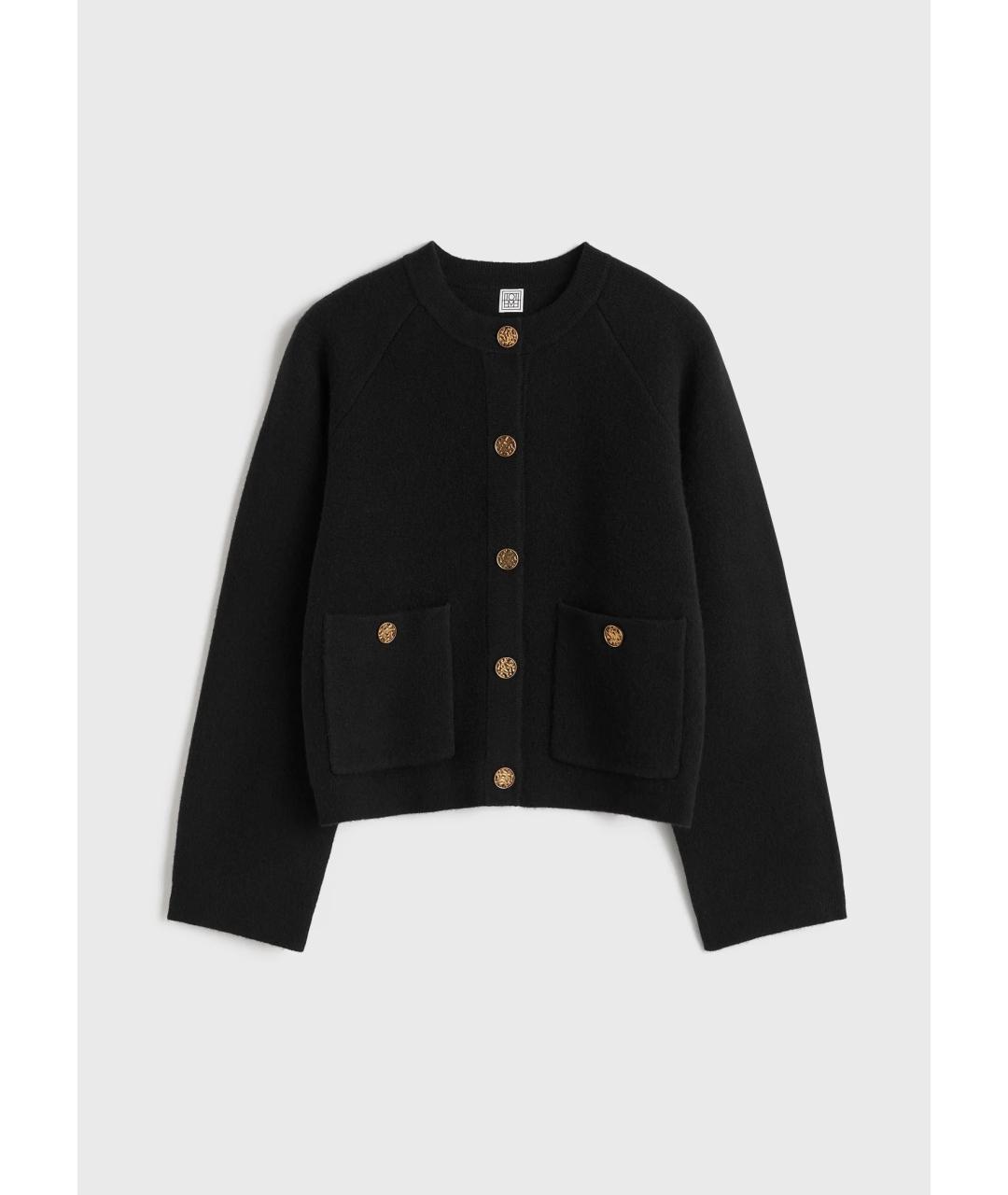 TOTEME Черный кашемировый кардиган, фото 6