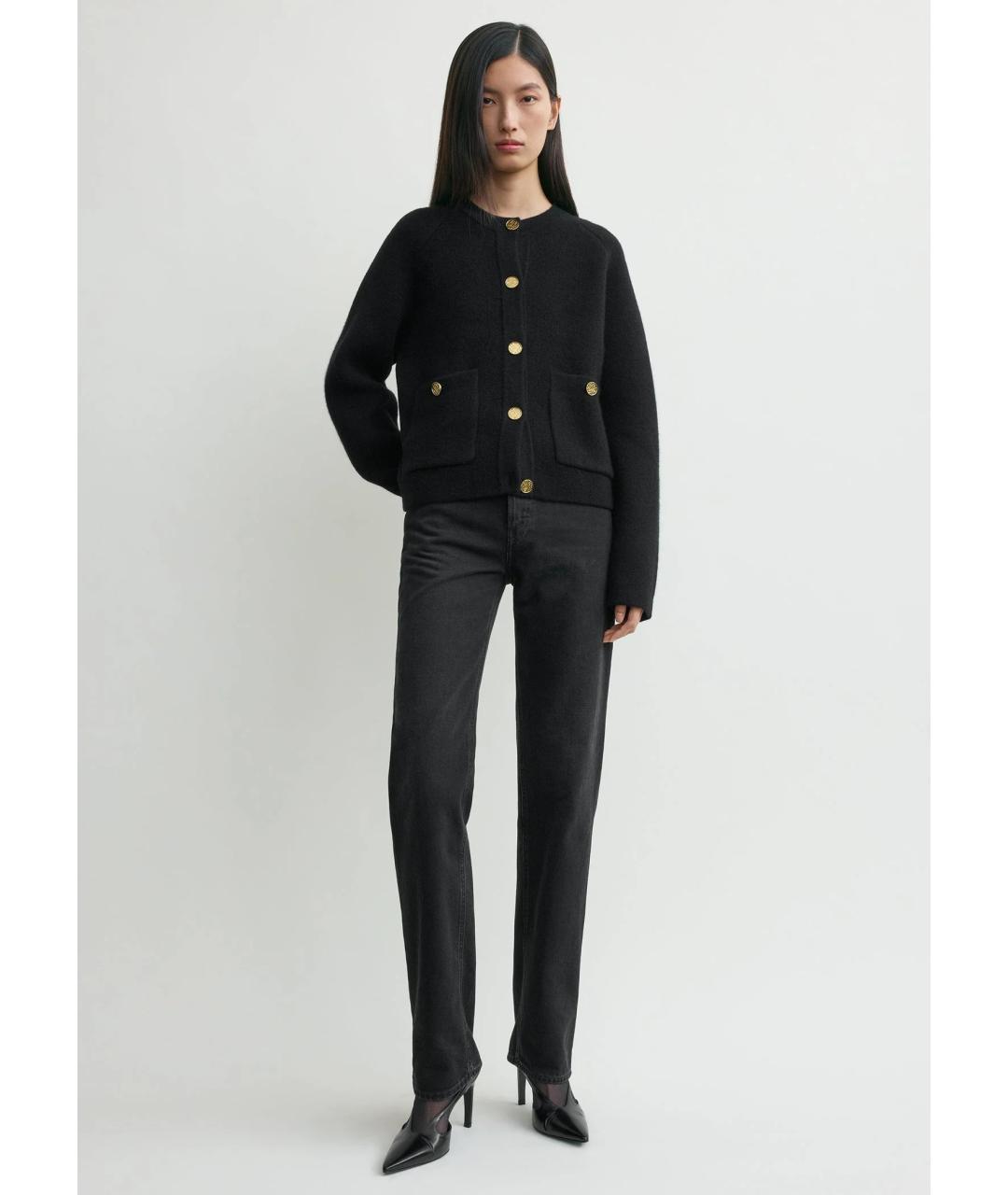 TOTEME Черный кашемировый кардиган, фото 2