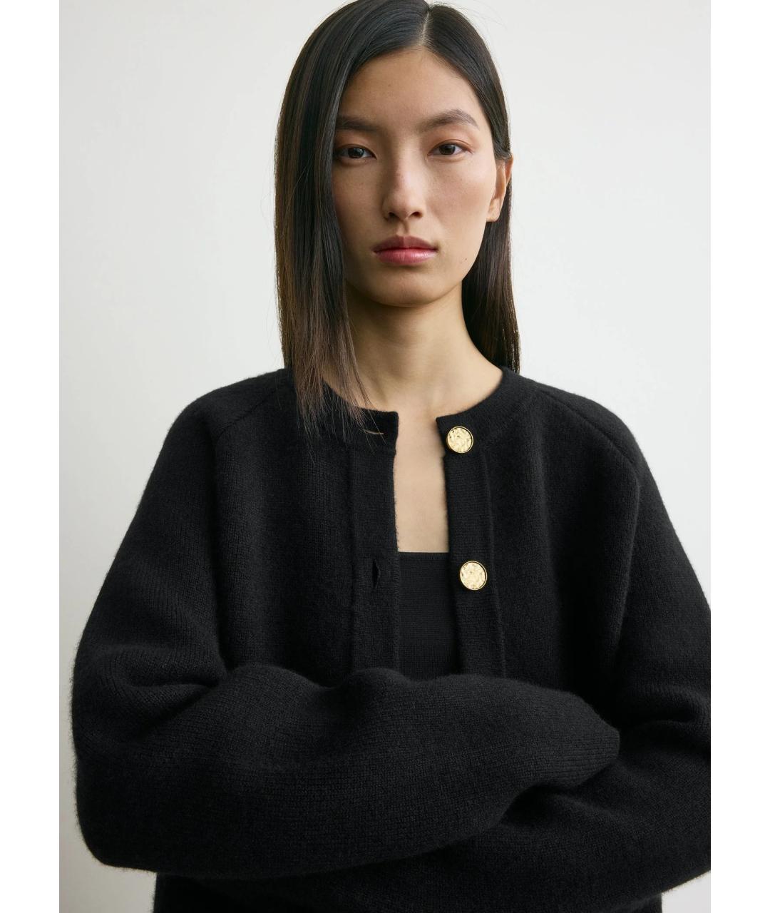 TOTEME Черный кашемировый кардиган, фото 5