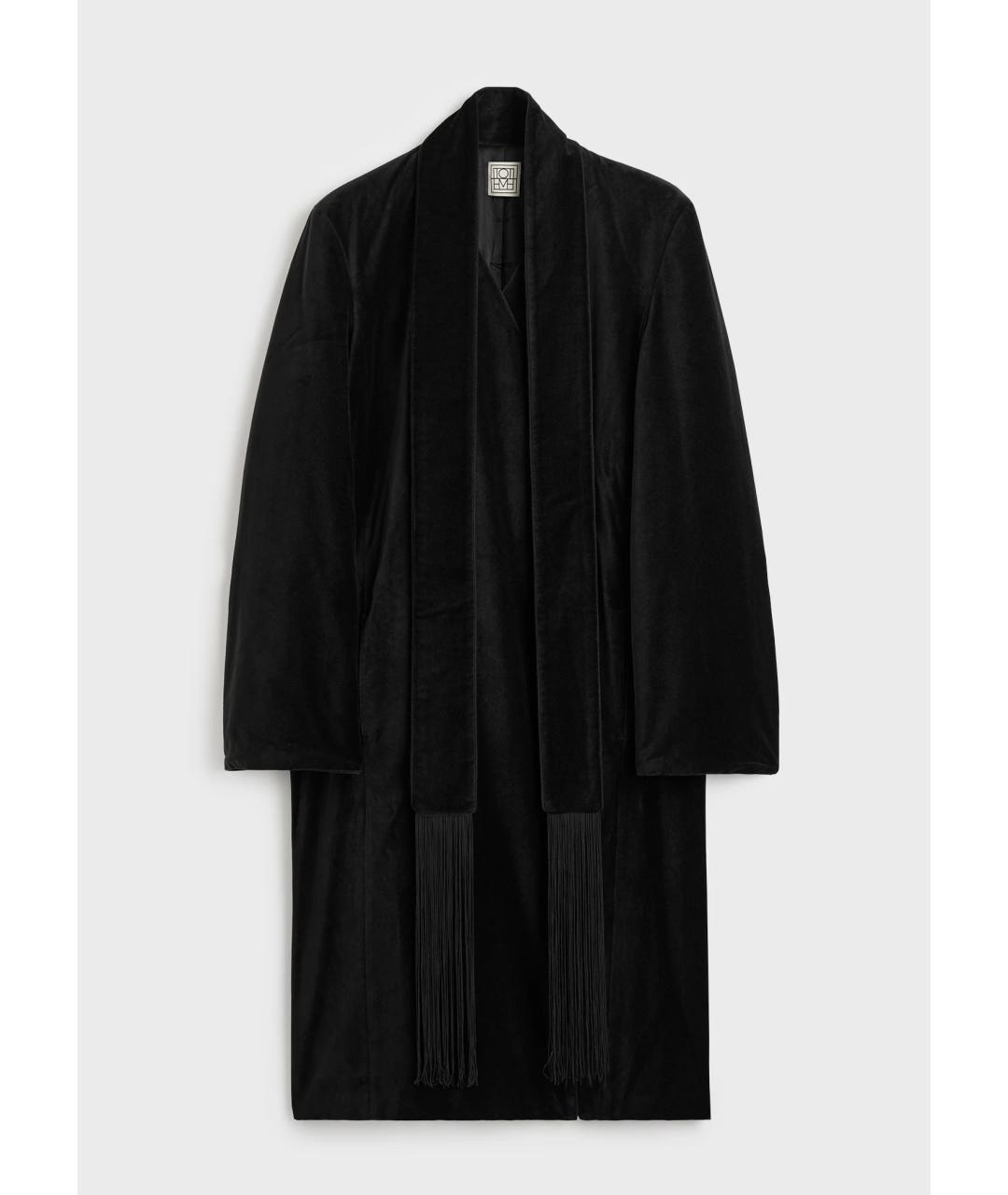 TOTEME Черное хлопковое пальто, фото 6