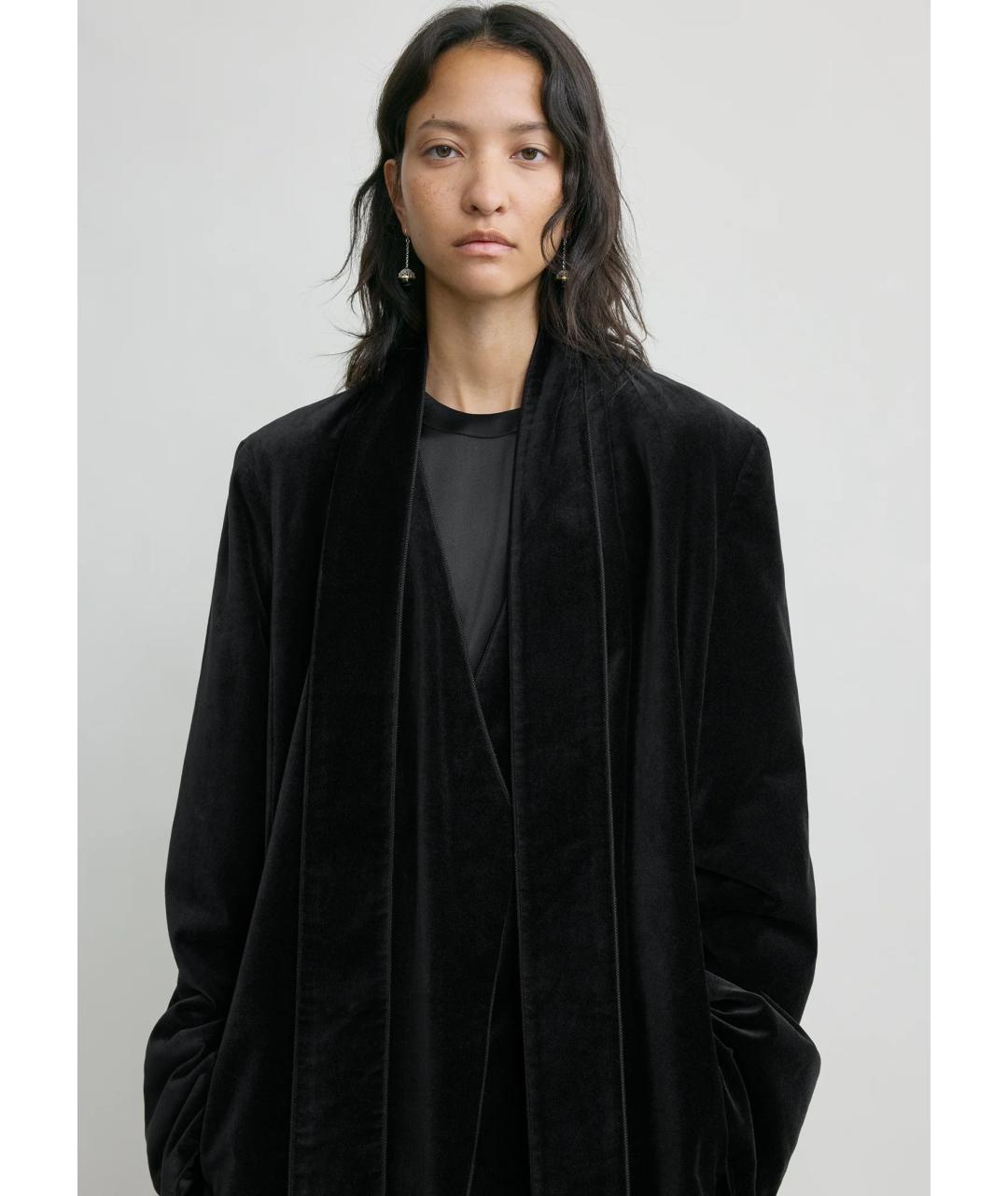 TOTEME Черное хлопковое пальто, фото 5