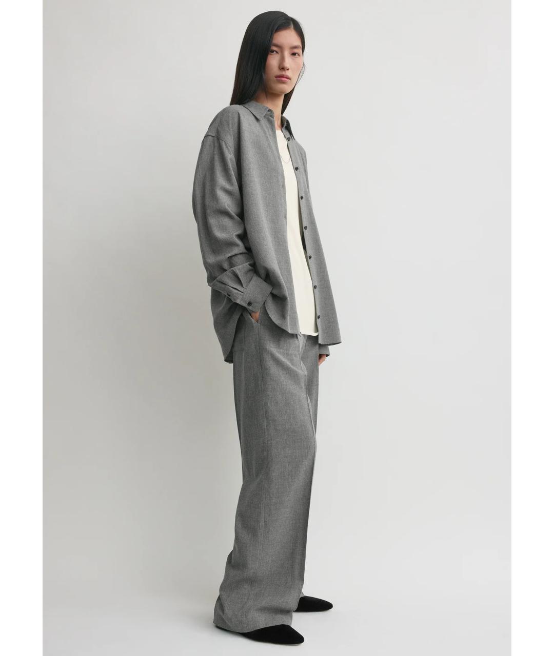 TOTEME Серая вискозная рубашка, фото 3