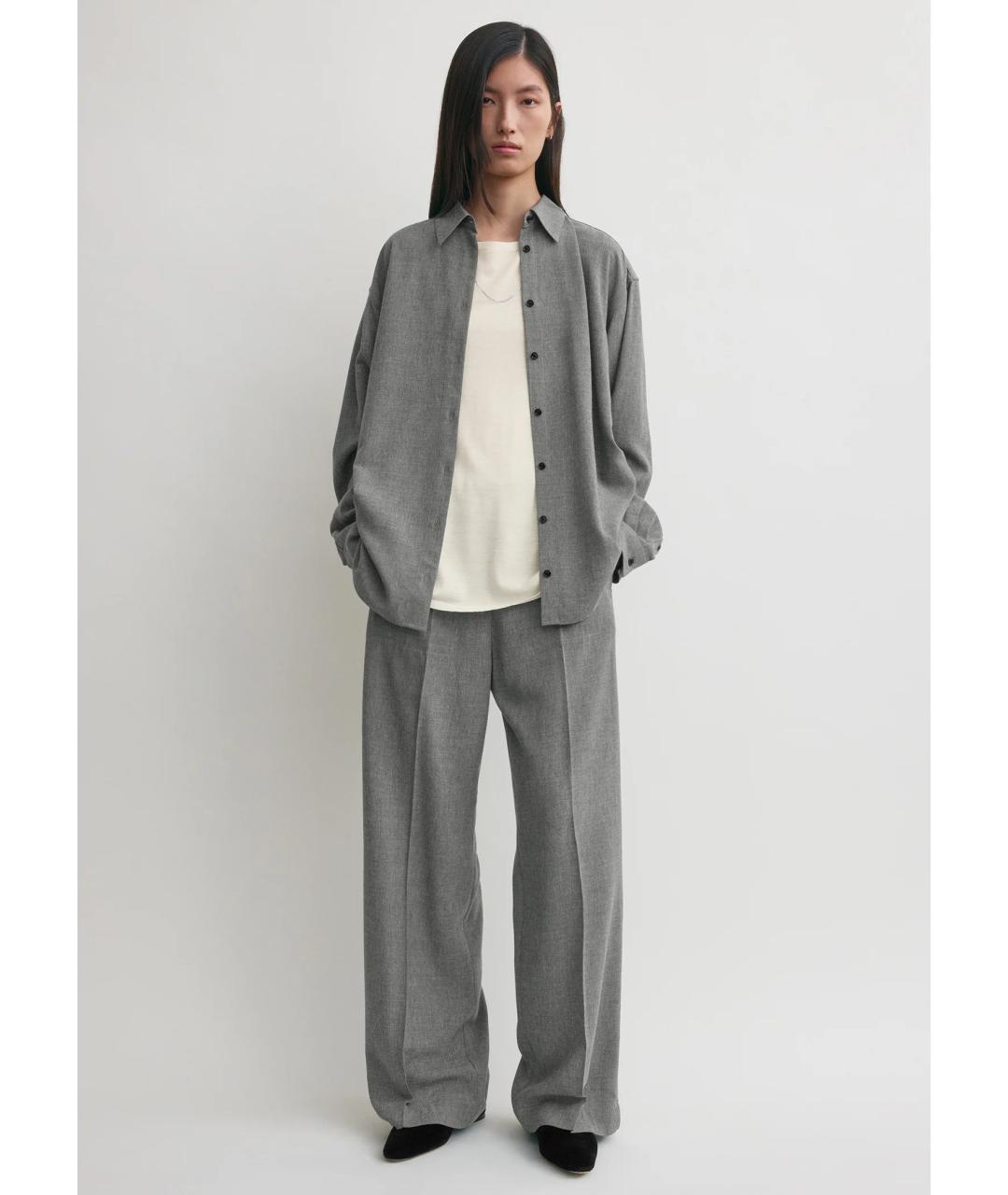 TOTEME Серая вискозная рубашка, фото 2