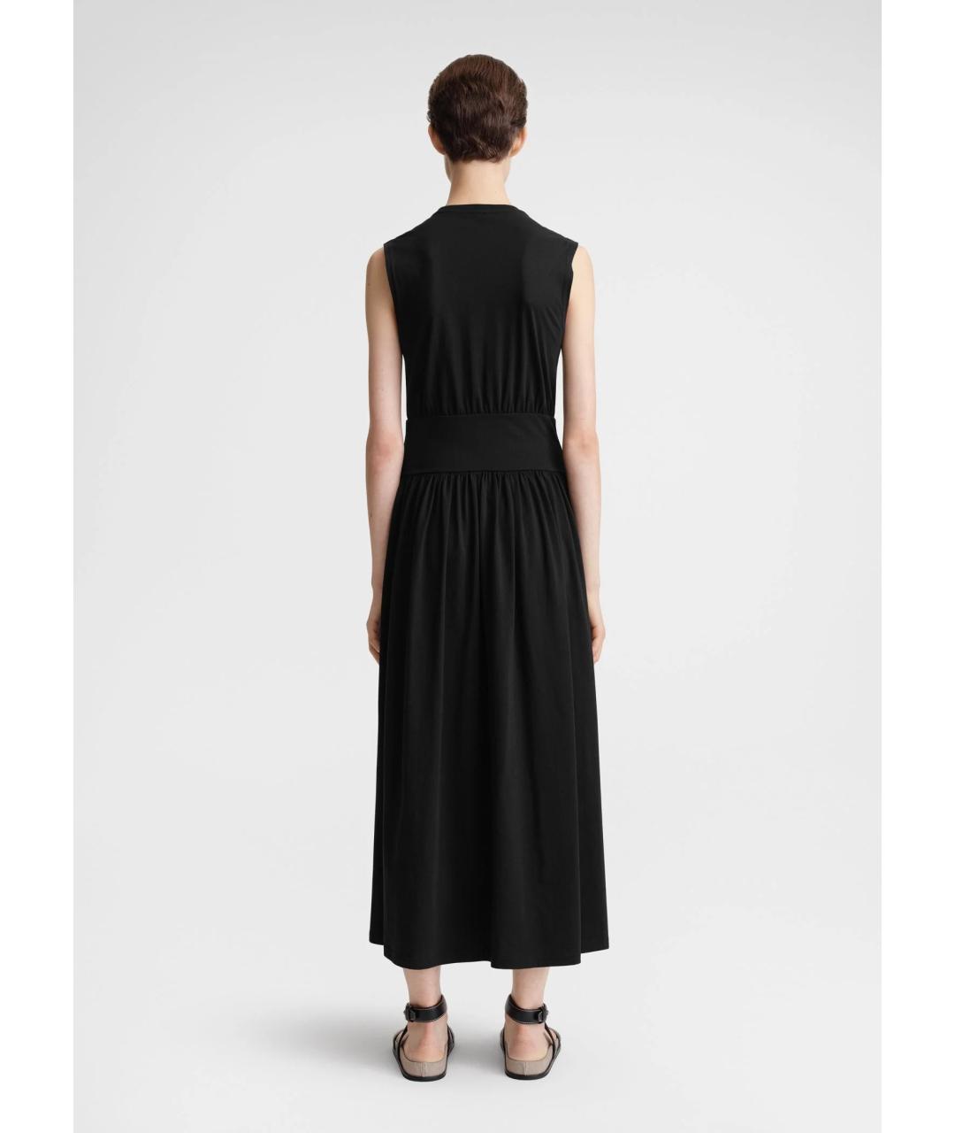 TOTEME Черное хлопковое повседневное платье, фото 4