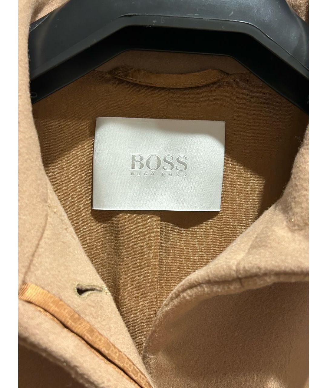 HUGO BOSS Бежевое шерстяное пальто, фото 3
