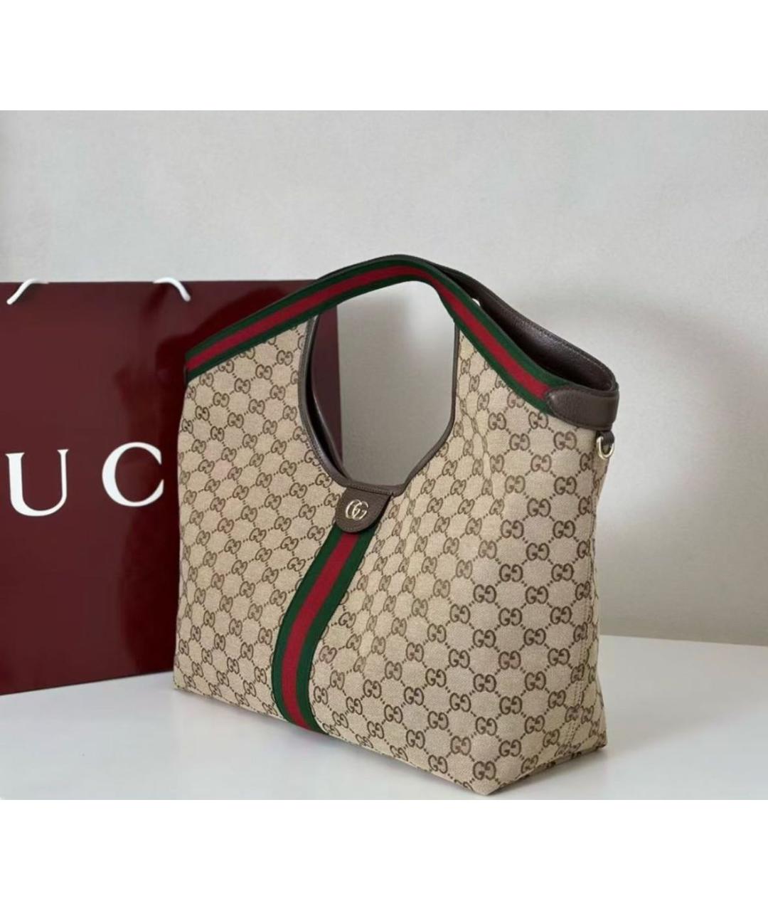 GUCCI Бежевая сумка тоут, фото 2
