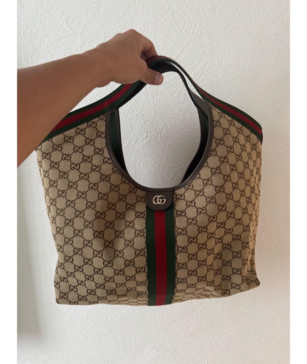 GUCCI Бежевая сумка тоут, фото 4