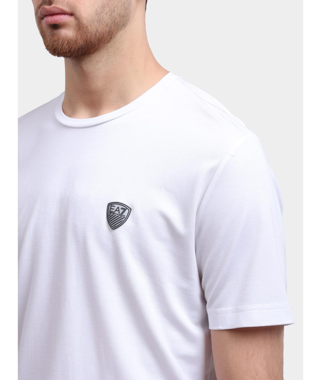 EA7 Белая вискозная футболка, фото 4