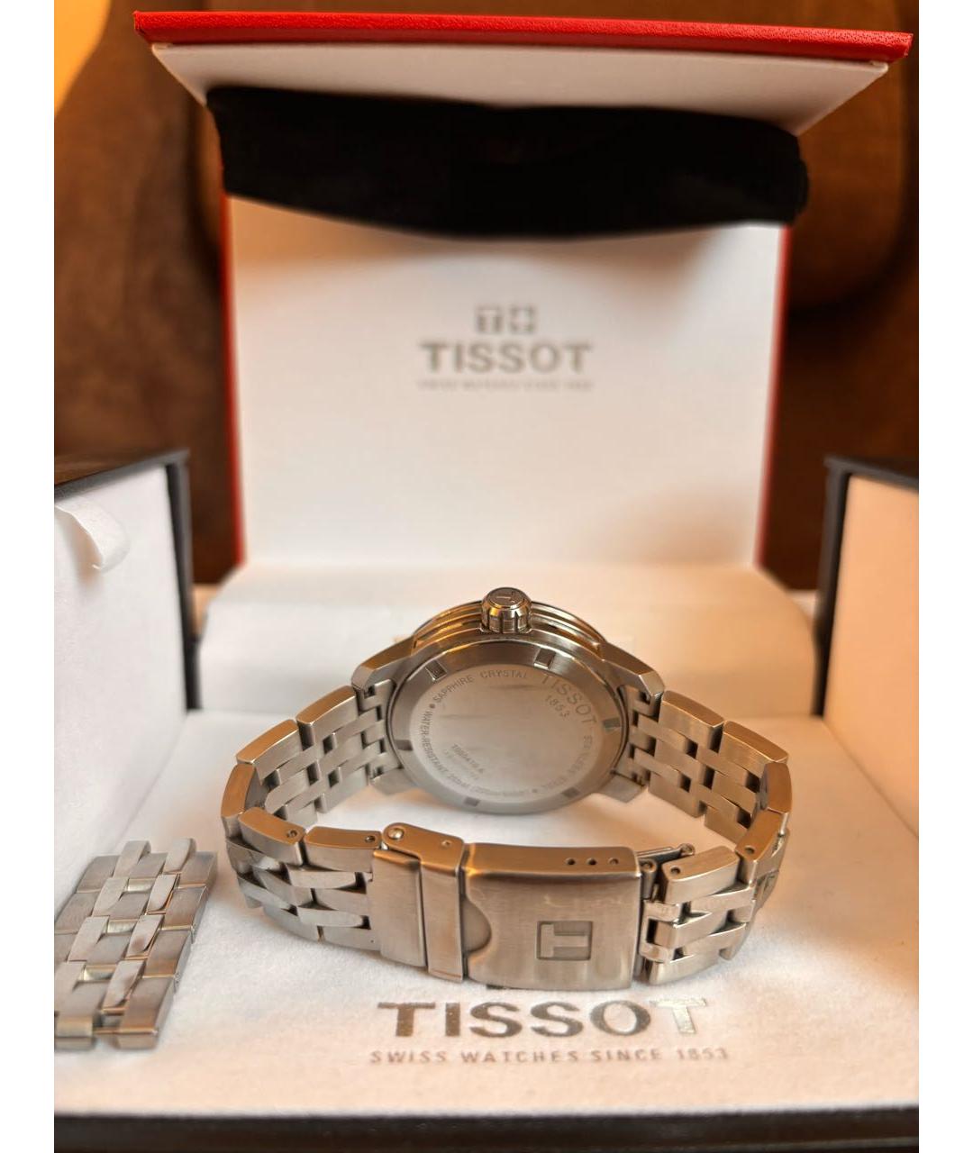 TISSOT Серебряные стальные часы, фото 2