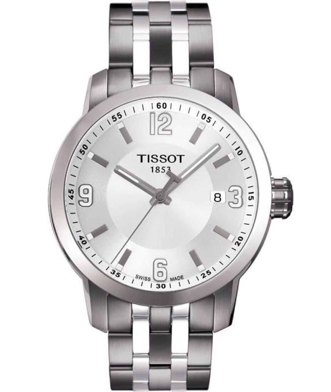 TISSOT Серебряные стальные часы, фото 1