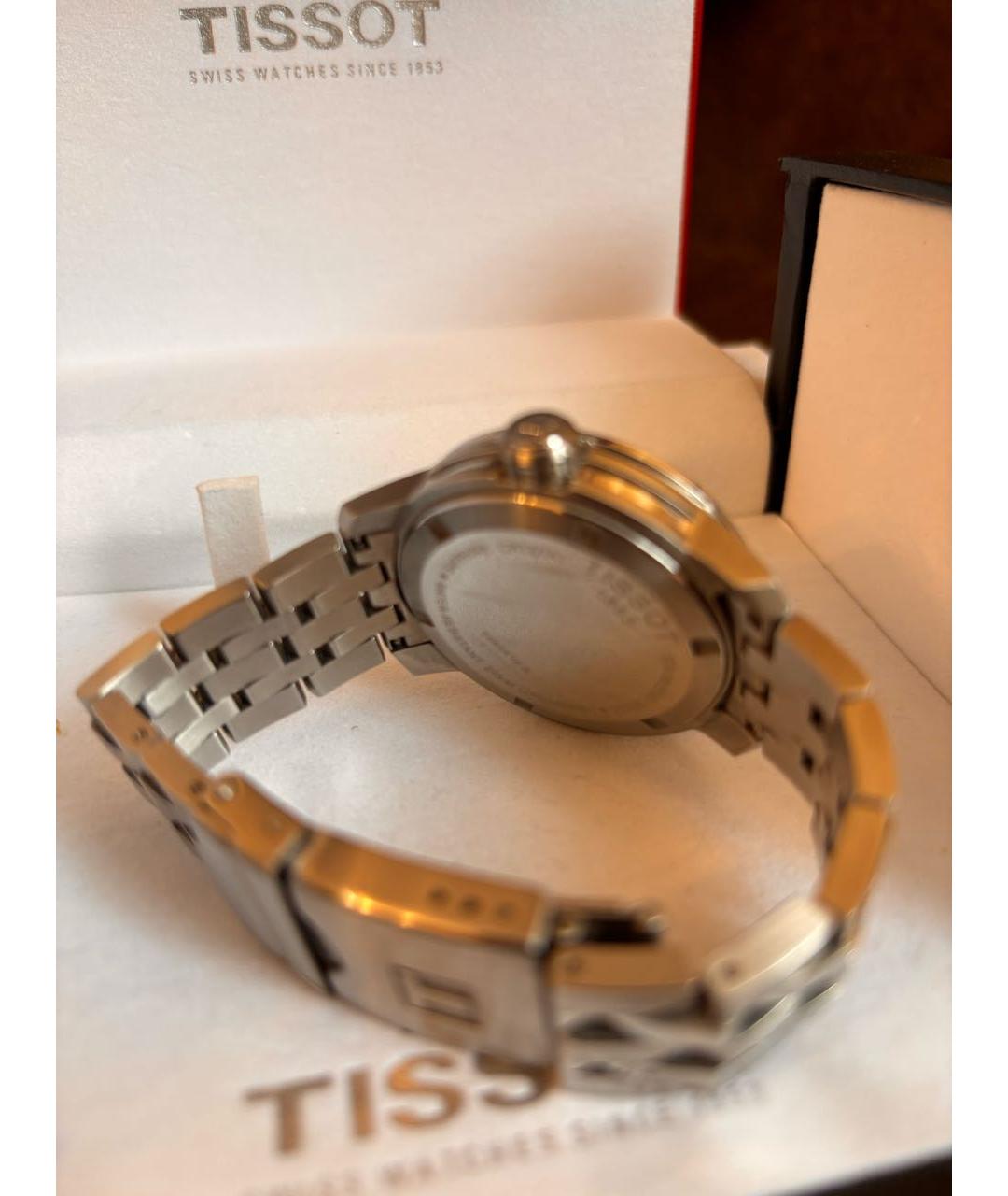 TISSOT Серебряные стальные часы, фото 3