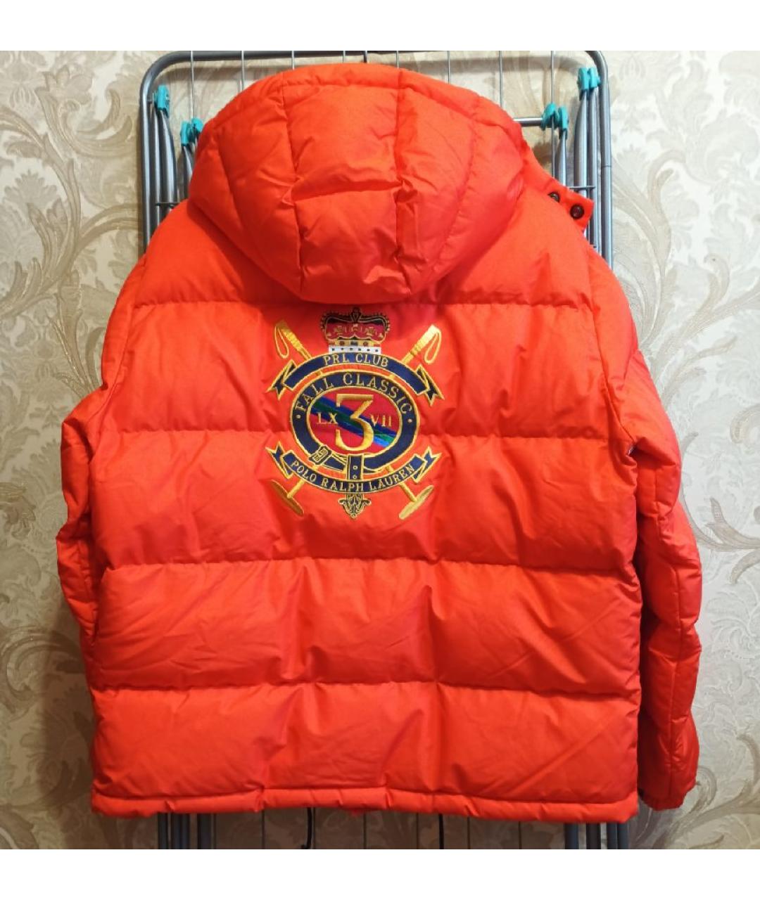 POLO RALPH LAUREN Оранжевый полиэстеровый пуховик, фото 2