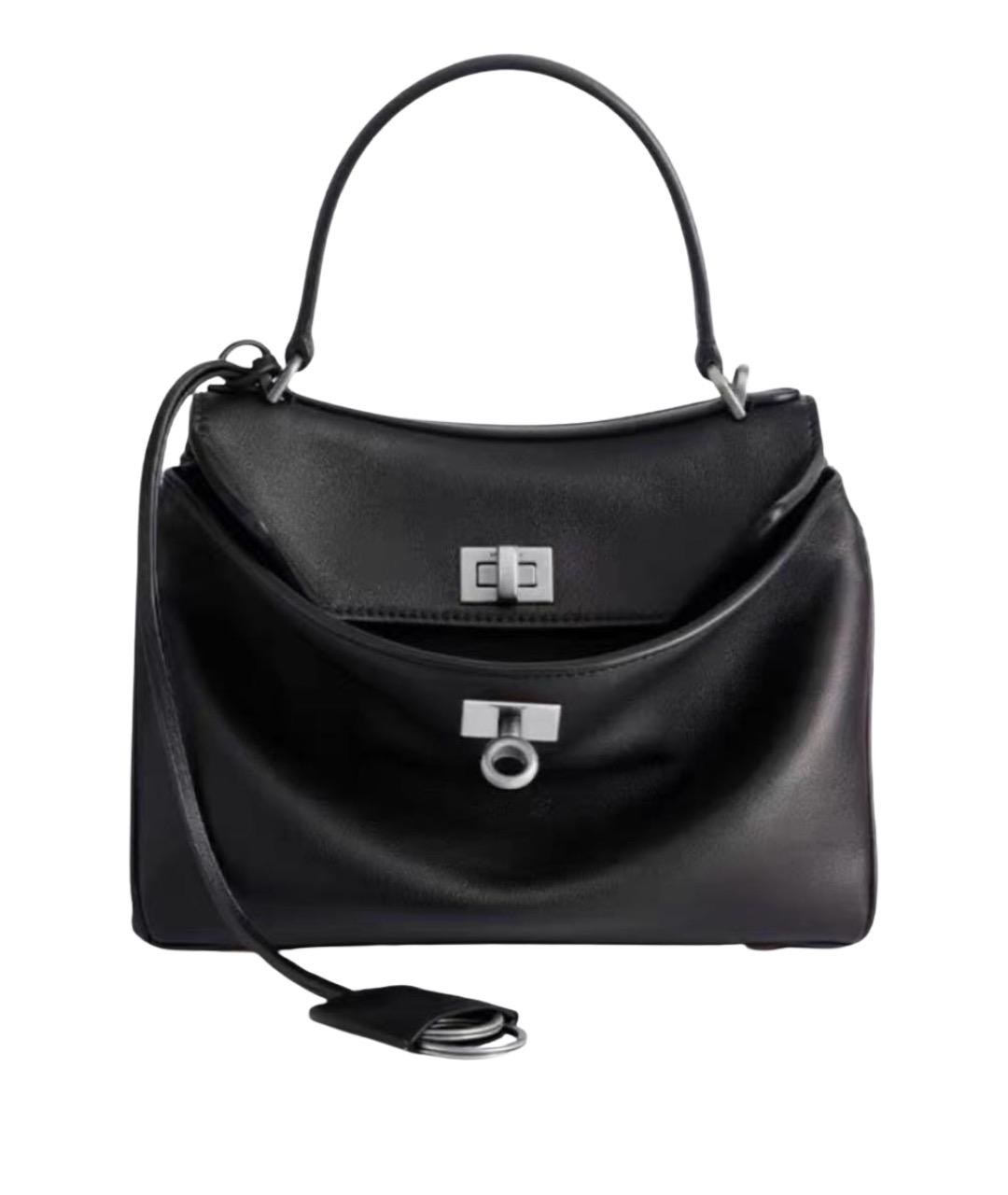 BALENCIAGA Черная кожаная сумка через плечо, фото 1