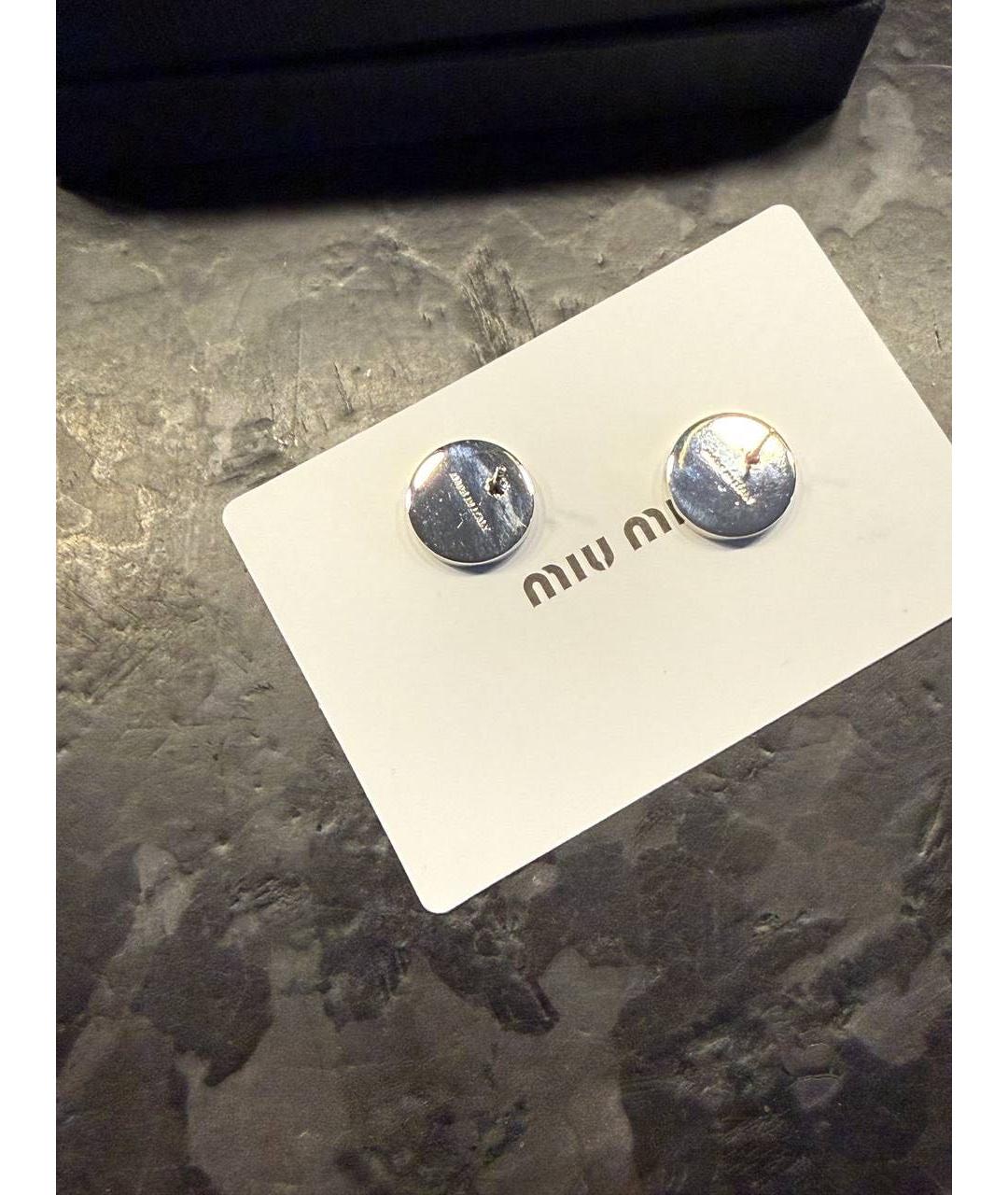 MIU MIU Серые серьги, фото 5