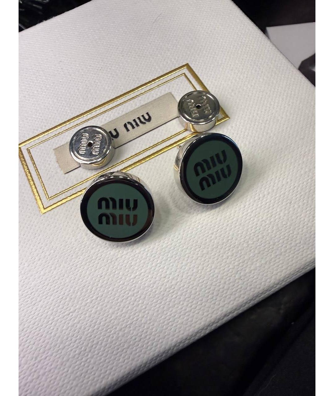 MIU MIU Серые серьги, фото 2