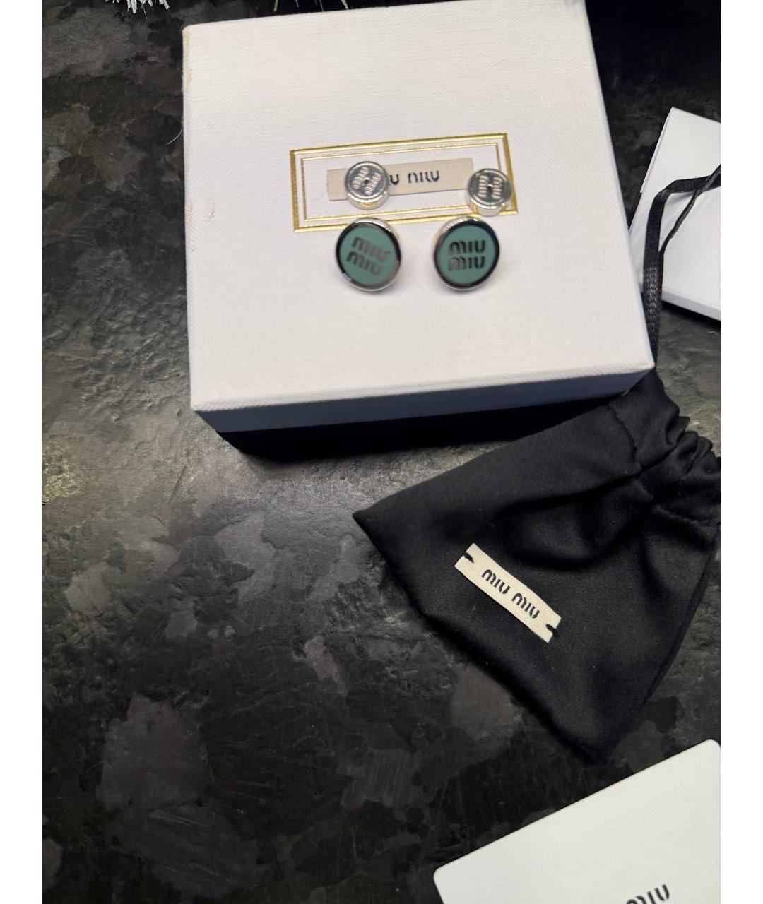 MIU MIU Серые серьги, фото 3