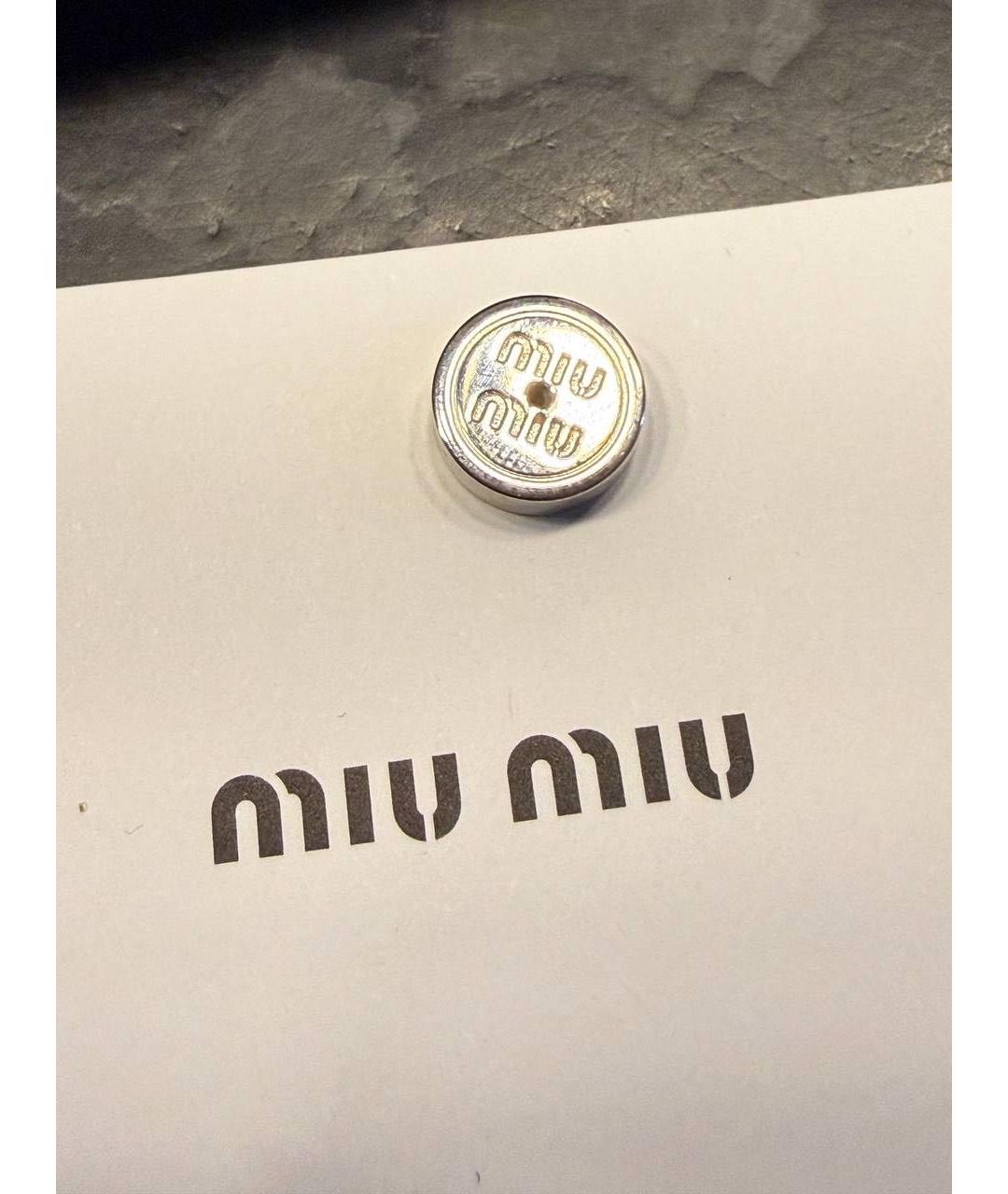 MIU MIU Серые серьги, фото 7